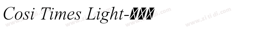 Cosi Times Light字体转换
